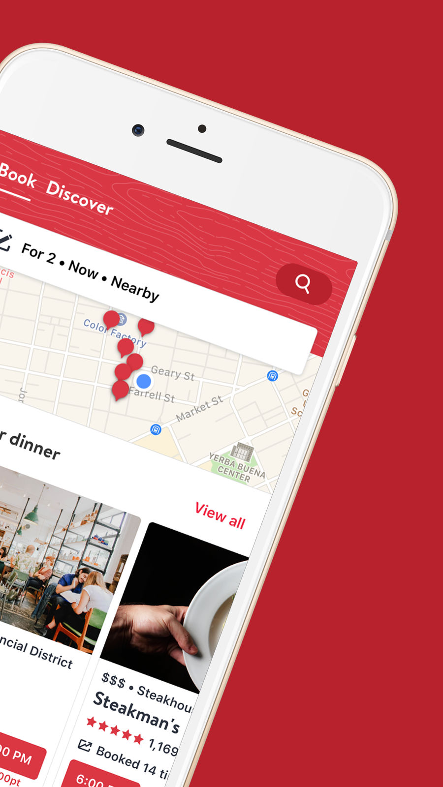 Example of Design for Food & Drink App , App Store Screenshot by OpenTable