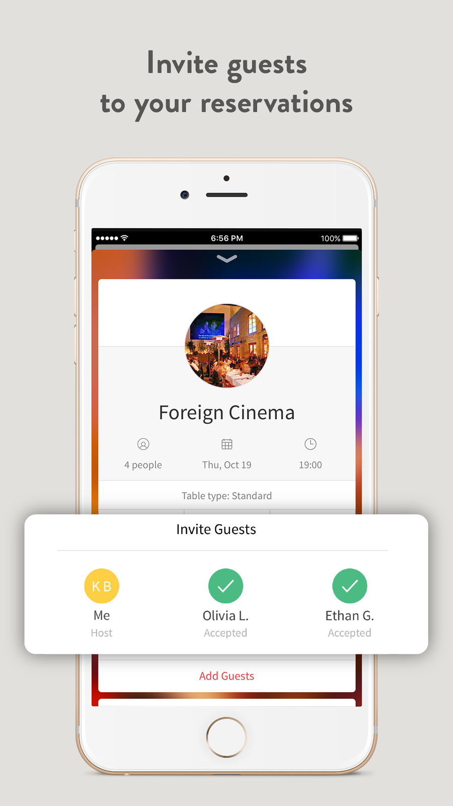 Example of Design for Food & Drink App , App Store Screenshot by OpenTable