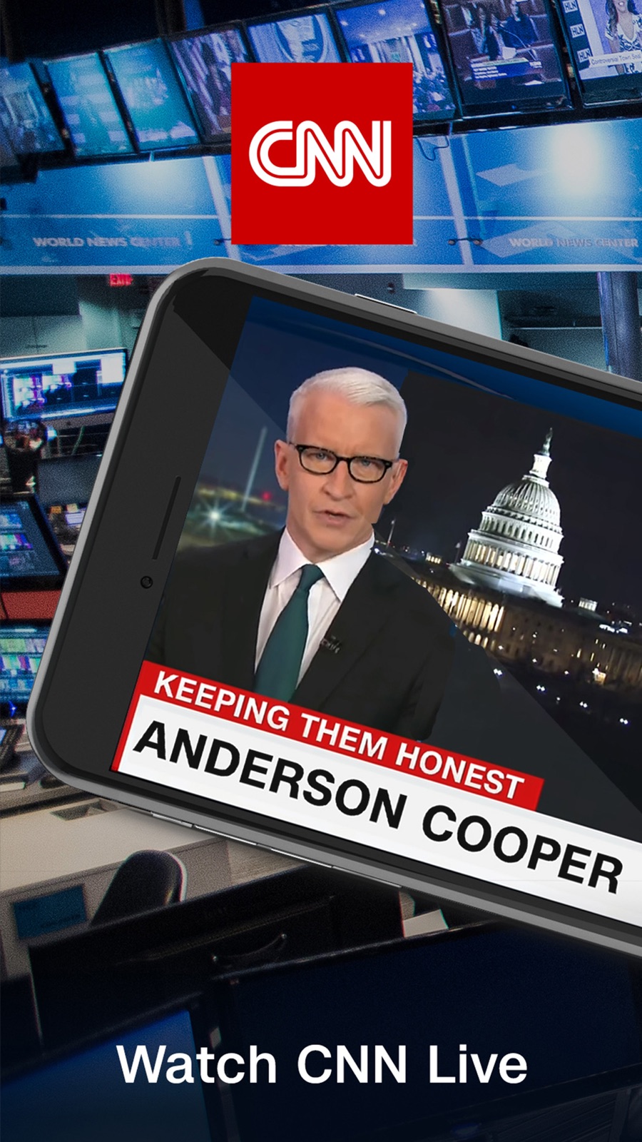 Example of Design for News App , App Store Screenshot by CNN