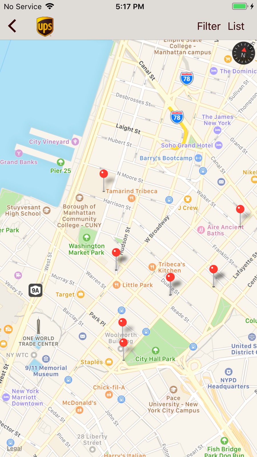 Example of Design for Business App , App Store Screenshot by UPS Mobile