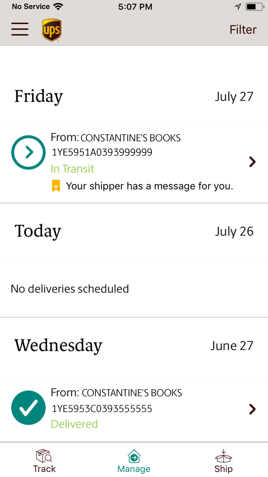 Example of Design for Business App , App Store Screenshot by UPS Mobile