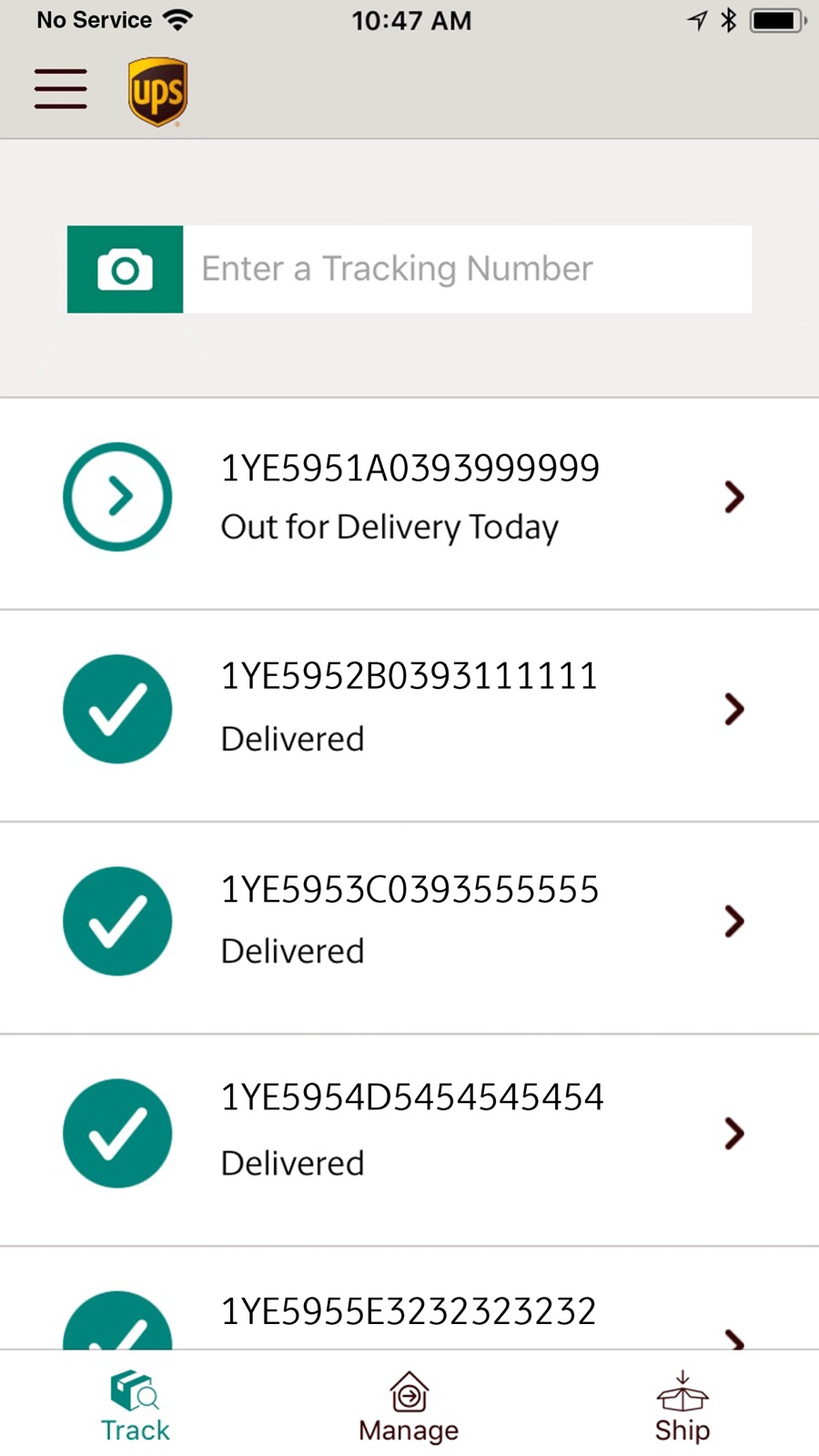 Example of Design for Business App , App Store Screenshot by UPS Mobile