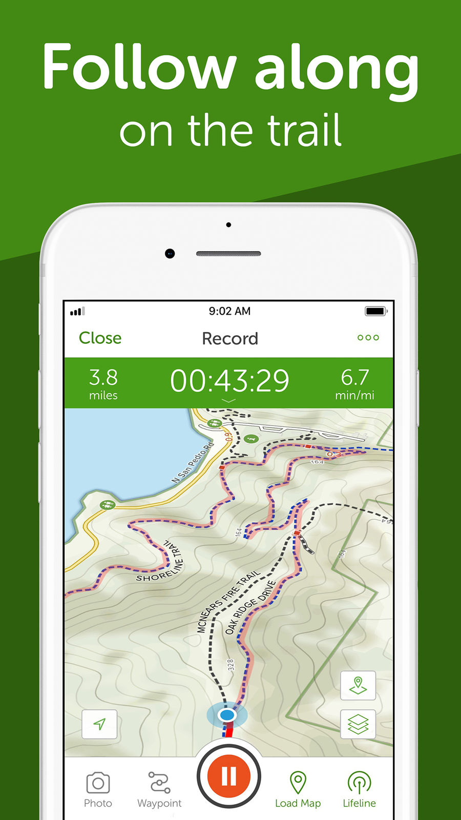 Example of Design for Health & Fitness App , App Store Screenshot by AllTrails