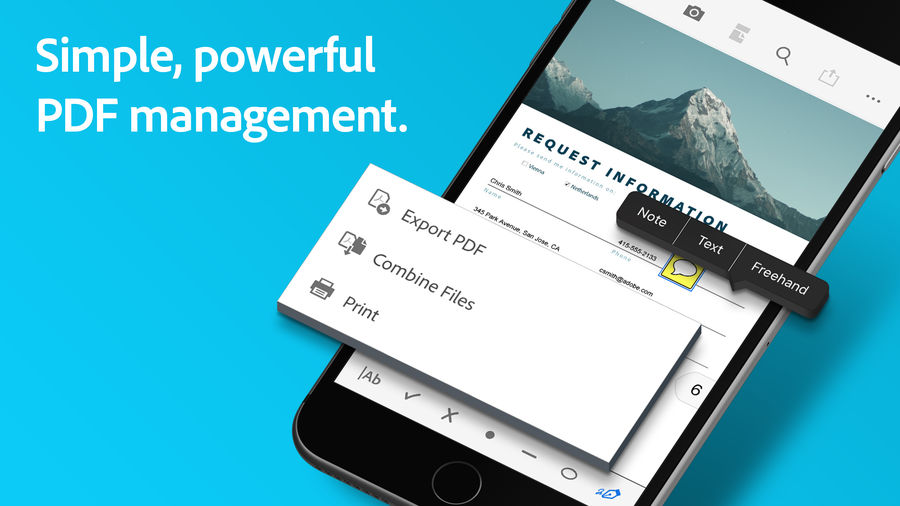 Example of Design for Business App , App Store Screenshot by Adobe Acrobat Reader