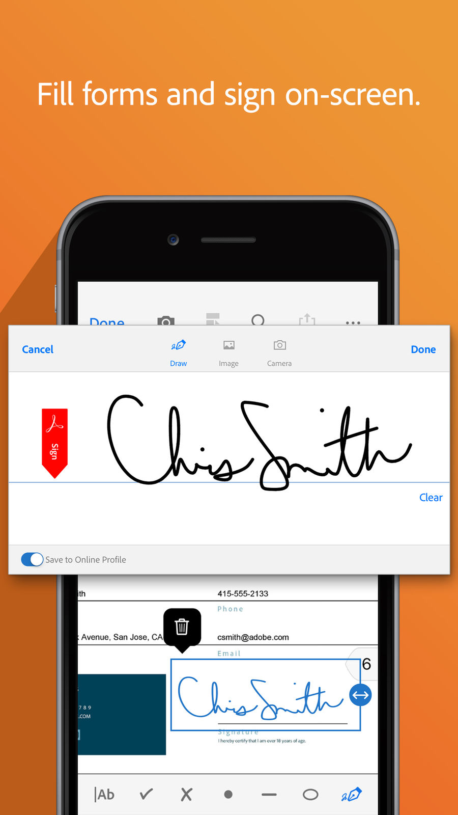 Example of Design for Business App , App Store Screenshot by Adobe Acrobat Reader