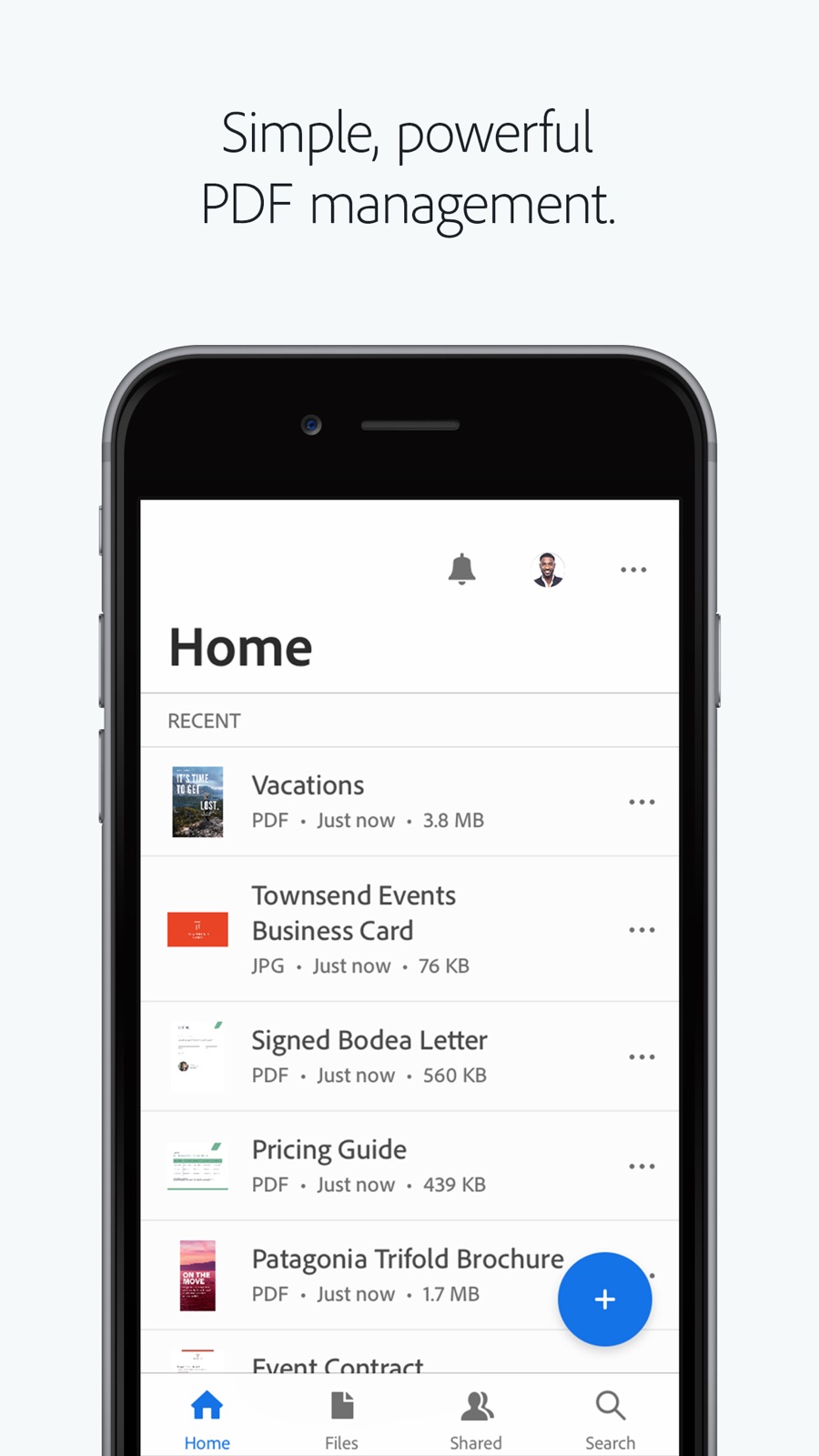 Example of Design for Business App , App Store Screenshot by Adobe Acrobat Reader