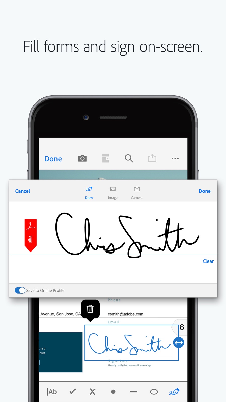 Example of Design for Business App , App Store Screenshot by Adobe Acrobat Reader