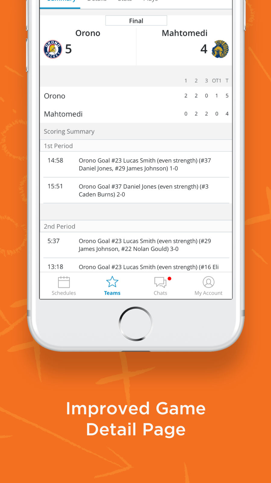 Example of Design for Sports App , App Store Screenshot by SportsEngine Team Management