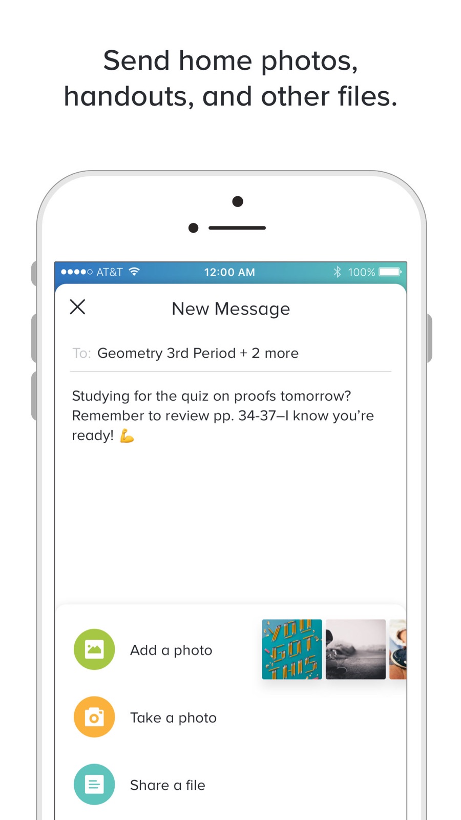 Example of Design for Education App , App Store Screenshot by Remind