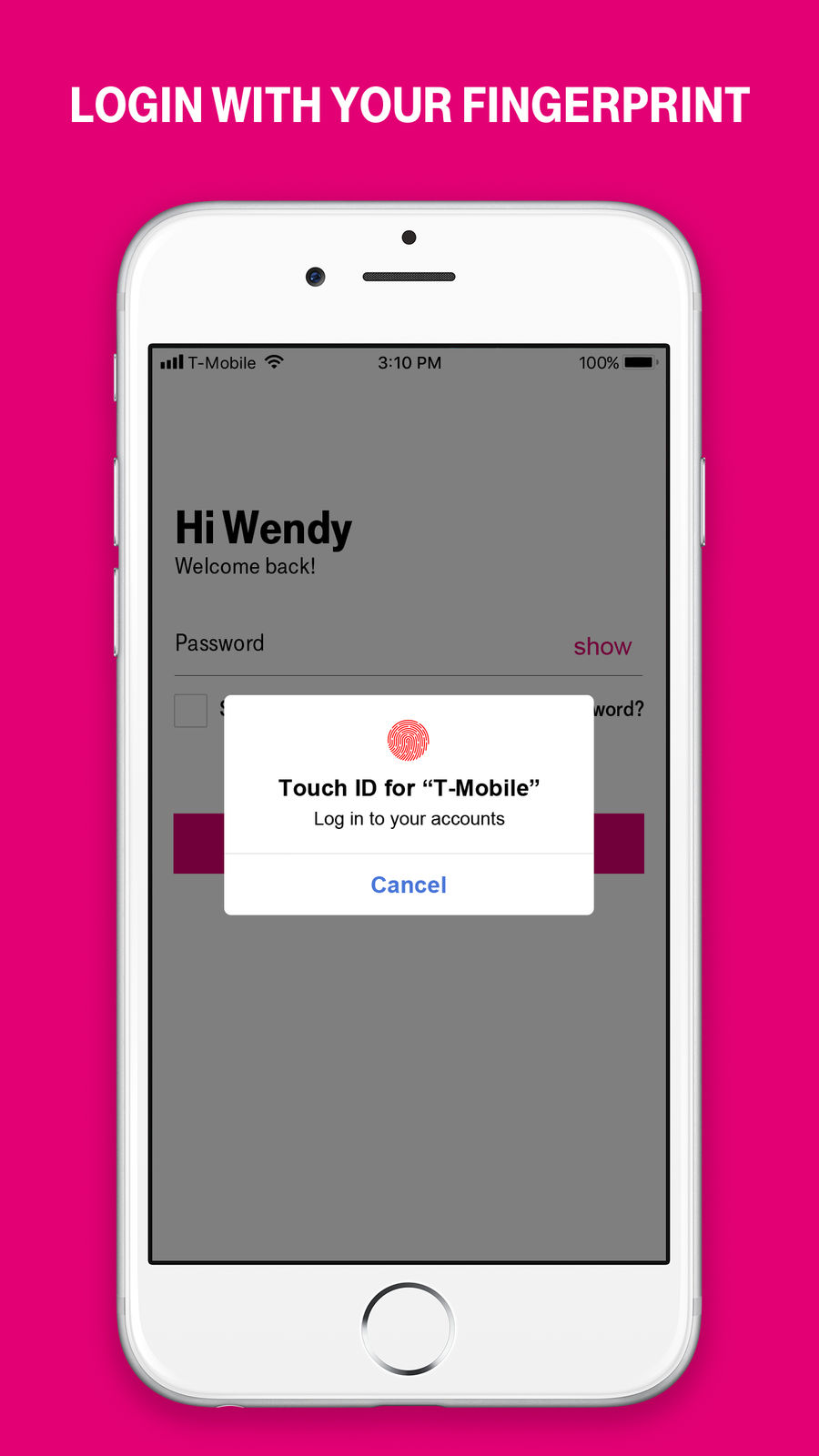 Example of Design for Utilities App , App Store Screenshot by T-Mobile