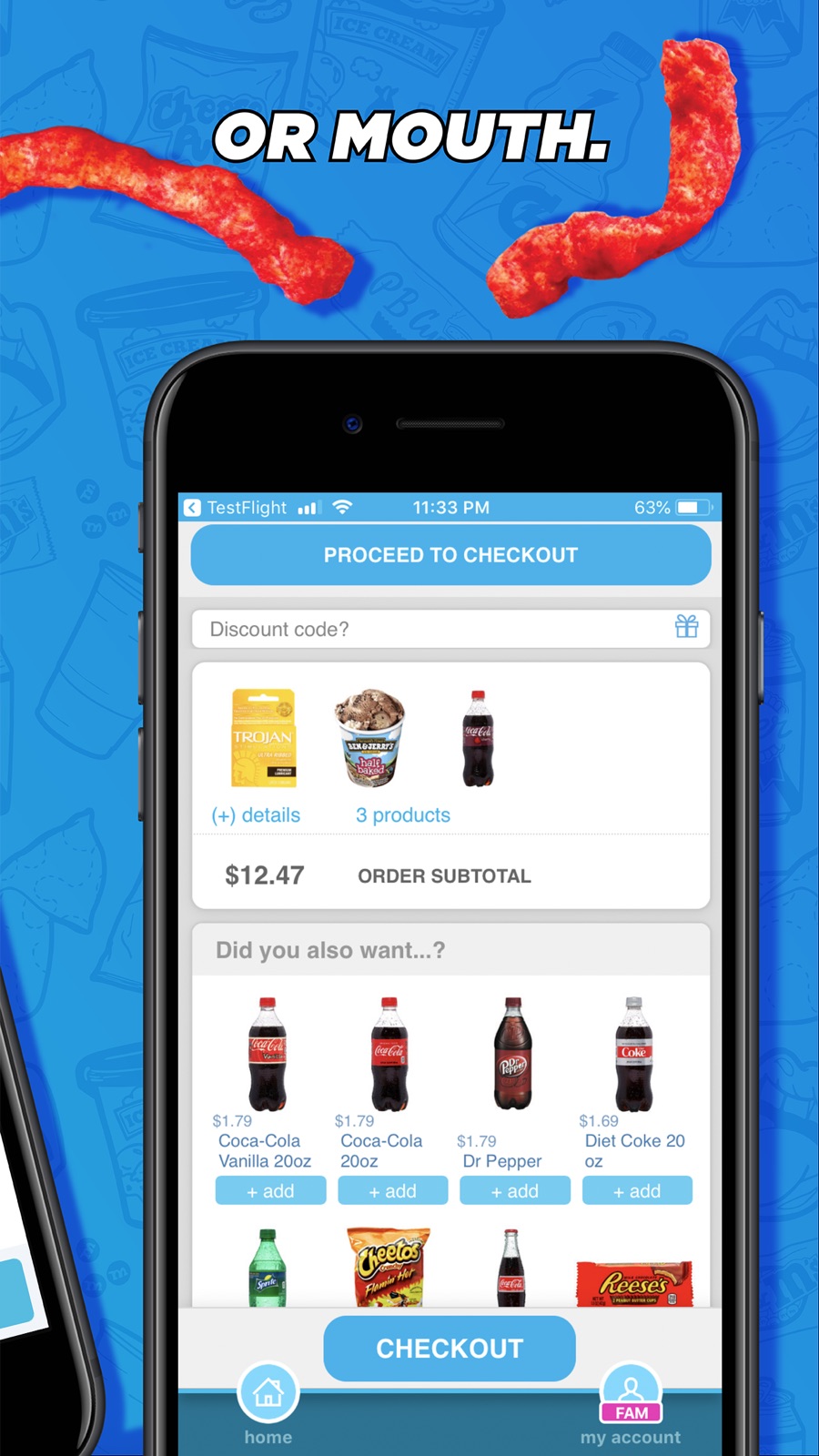 Example of Design for Food & Drink App , App Store Screenshot by goPuff