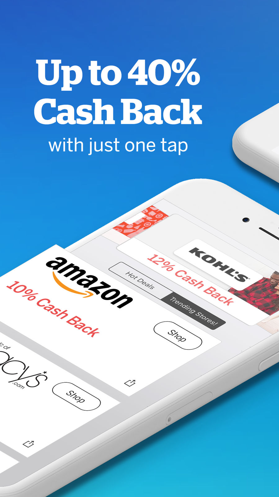 Example of Design for Shopping App , App Store Screenshot by Ebates Rakuten