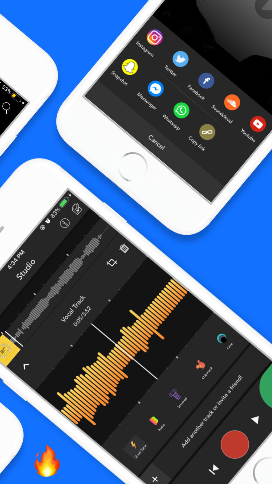 Example of Design for Music & Audio App , App Store Screenshot by Rapchat