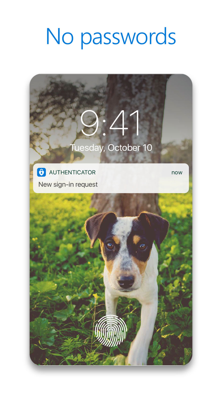 Example of Design for Productivity App , App Store Screenshot by Microsoft Authenticator