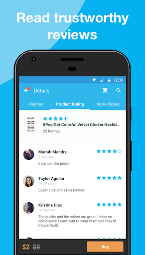 Example of Design for Shopping App , App Store Screenshot by Wish
