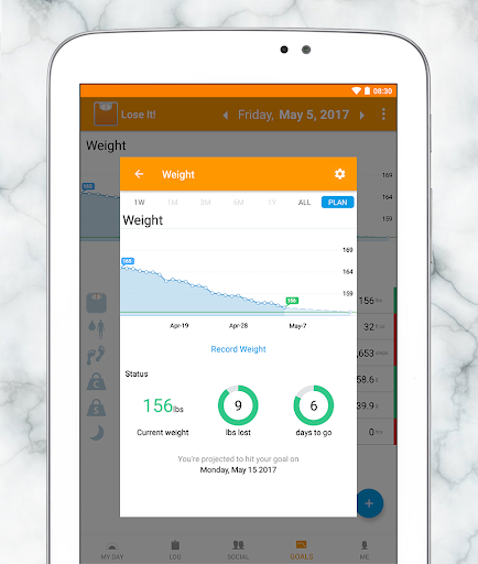 Example of Design for Health & Fitness App , App Store Screenshot by Lose It!