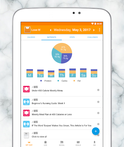 Example of Design for Health & Fitness App , App Store Screenshot by Lose It!
