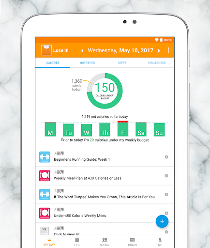 Example of Design for Health & Fitness App , App Store Screenshot by Lose It!