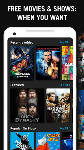 Example of Design for Entertainment App , App Store Screenshot by Pluto TV
