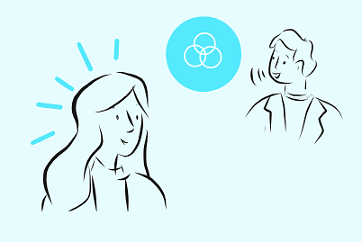 Example of Design for Person, venn diagram, Web Illustrations by stick-ai | Illustration Design