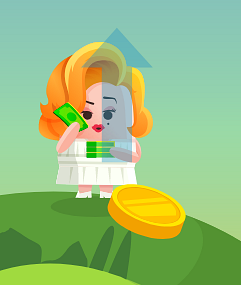 Example of Design for Person, money, coin, arrow, Web Illustrations by applovin-com | Illustration Design