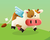 Example of Design for cow, wings, Web Illustrations by applovin-com | Illustration Design