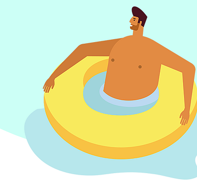 Example of Design for Person, float, water, Web Illustrations by startstackin-com | Illustration Design