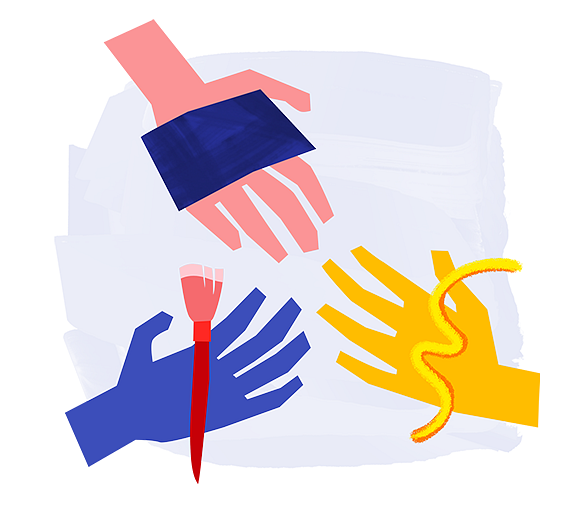 Example of Design for hand, brush, abstract, Web Illustrations by new-edmodo-com | Illustration Design