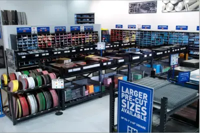 IMS Store interior – pre-cut metals section