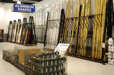 IMS Store interior – aluminum shapes section