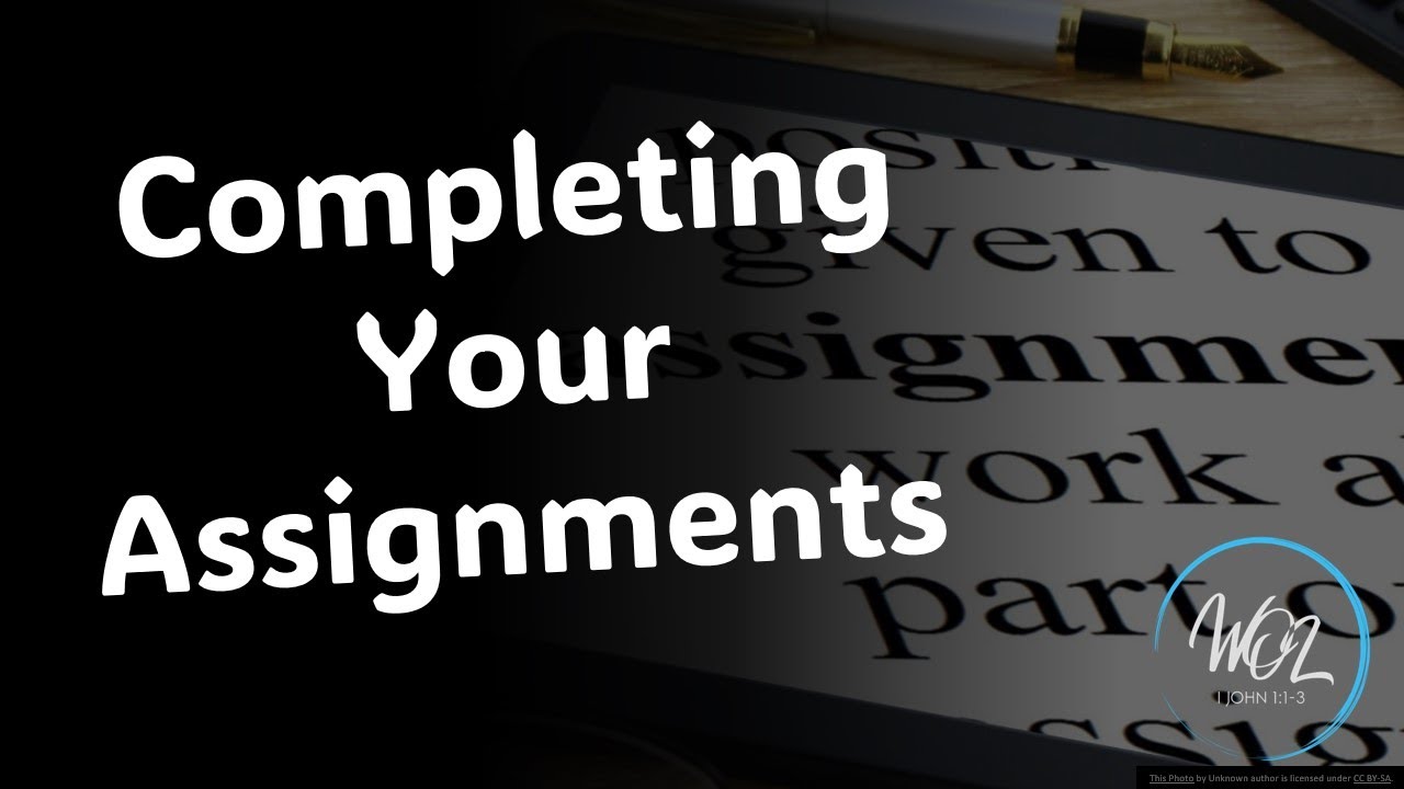 Completing Your Assignment Cover