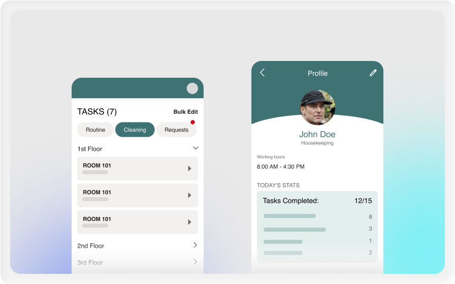 Staff Mobile App Screenshot
