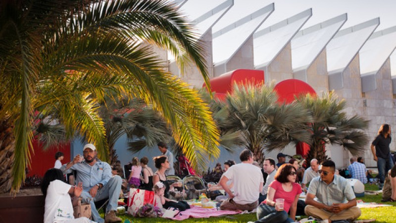 Picnics on LACMA lawns