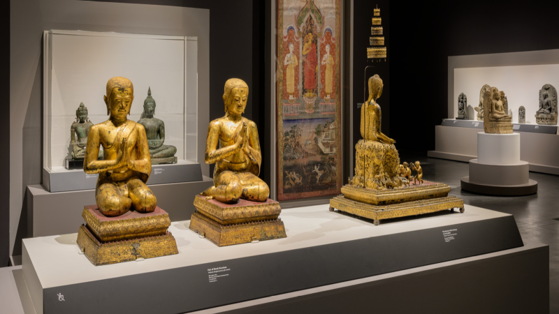 Installation photo, Realms of the Dharma: Buddhist Art Across Asia, Los Angeles County Museum of Art, May 11, 2025–Jul 12, 2026, photo © Museum Associates/LACMA