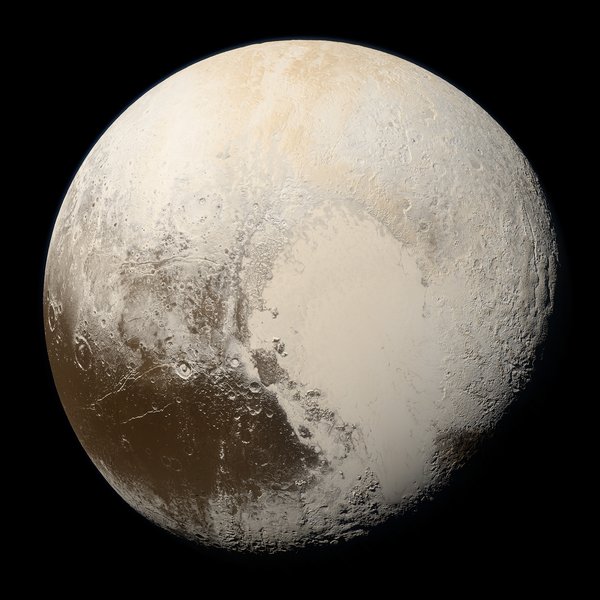 Color image of Pluto taken by NASA's New Horizons telescope