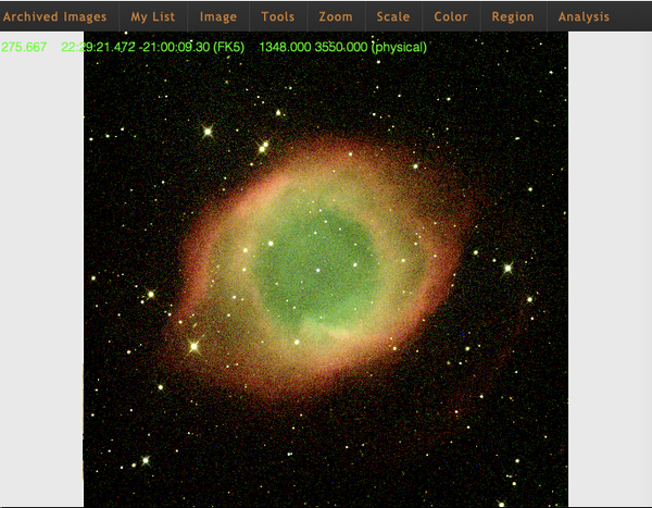 Helix nebula 3 colour image