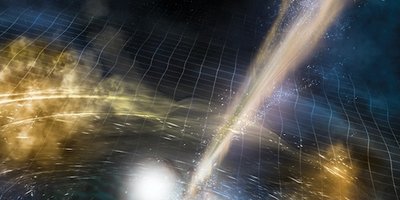 Artist's illustration of two merging neutron stars. Credit: National Science Foundation/LIGO/Sonoma State University/A. Simonnet.
