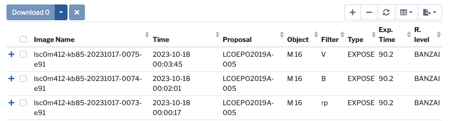 Archive search results