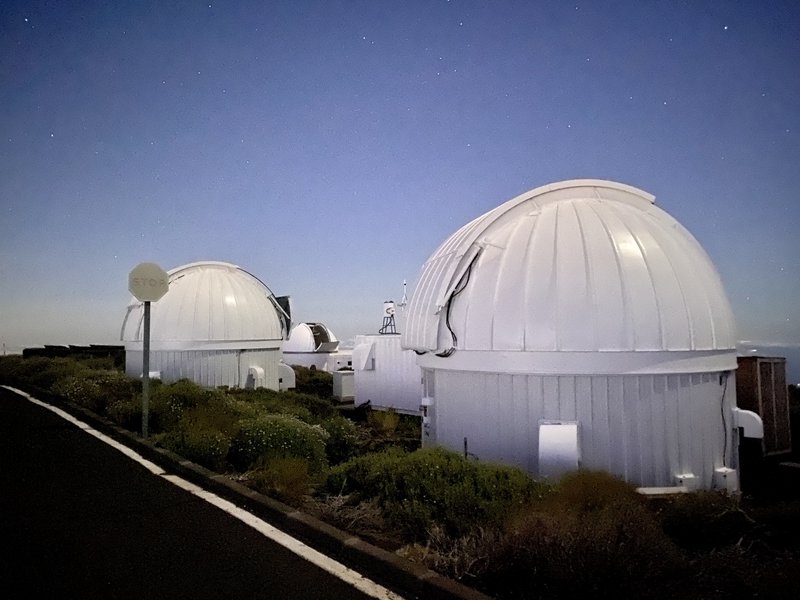 Two New Domes Housing the LCO 1m Telescopes at Teide Observatory. Image Credit: LCO.