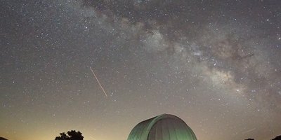 Sedgwick and Milky Way during Camp Cosmos star party