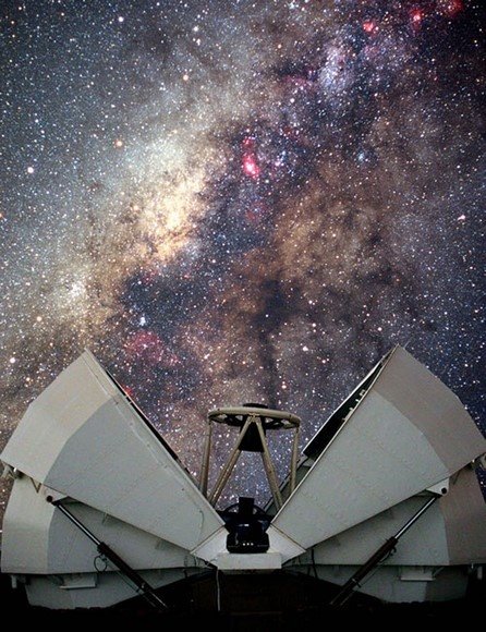 LCO 2m Faulkes telescope with Milky Way background