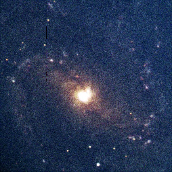 Example of traps in an image of a galaxy