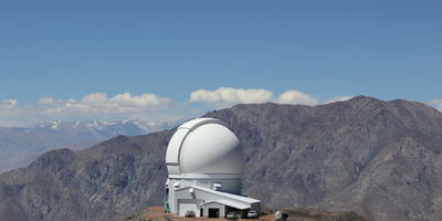 The Southern Astrophysical Research Telescope (SOAR), located at Cerro Pachon in Chile. Photo credit NOAO.